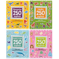 250 pegatinas 4 títulos