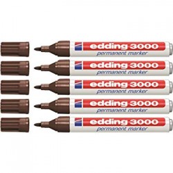 Rotulador Edding 3000 marr&oacute;n oscuro