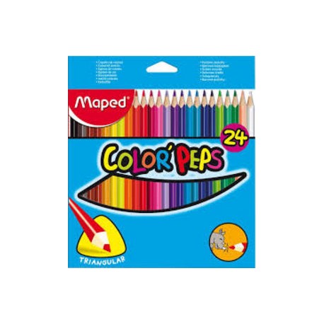 Lápices 24col triangulares. Maped