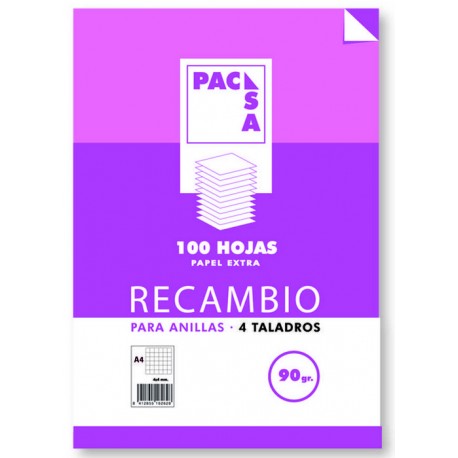 Recambio A4 100h 90gr horizontal