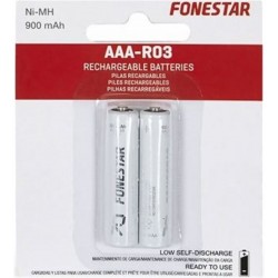 pila AAA recargable pack 2 uni fonestar 900mA