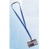 TARJETA IDENTIFICACION 90X55 COLGANTE CORDON/SEGURIDAD AZUL