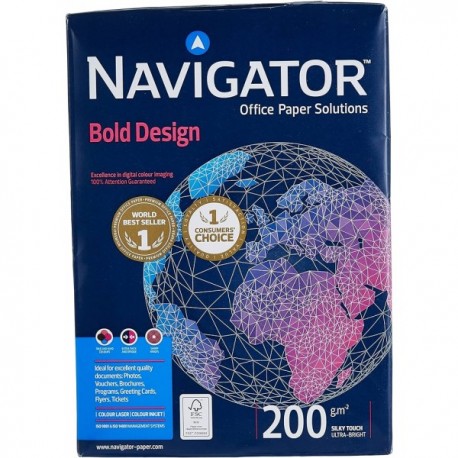 PAPEL A4 NAVIGATOR 200g 150h BOLD DESIGN