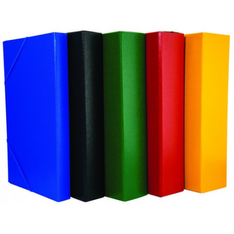 CARPETA PROYECTOS ARMADA CARTON GOFRADO LOMO 7CM GOMA VERDE
