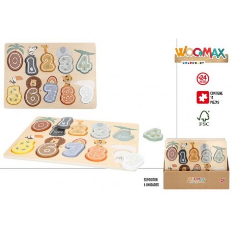 PUZZLE NUMEROS MADERA 24M+ WOOMAX