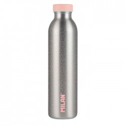 BOTELLA ISOTERMICA ACERO INOXIDABLE 591ML SERIE SILVER ROSA