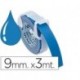 Cnta Dymo 9mm x 3 mt azul.