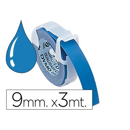Cnta Dymo 9mm x 3 mt azul.