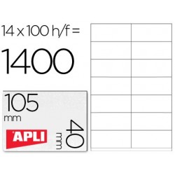 Etiqueta 105x40mm adhesiva. Apli